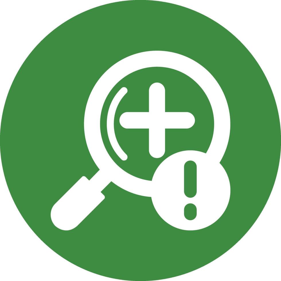 Zoom in Solid Circle Style Icon vector