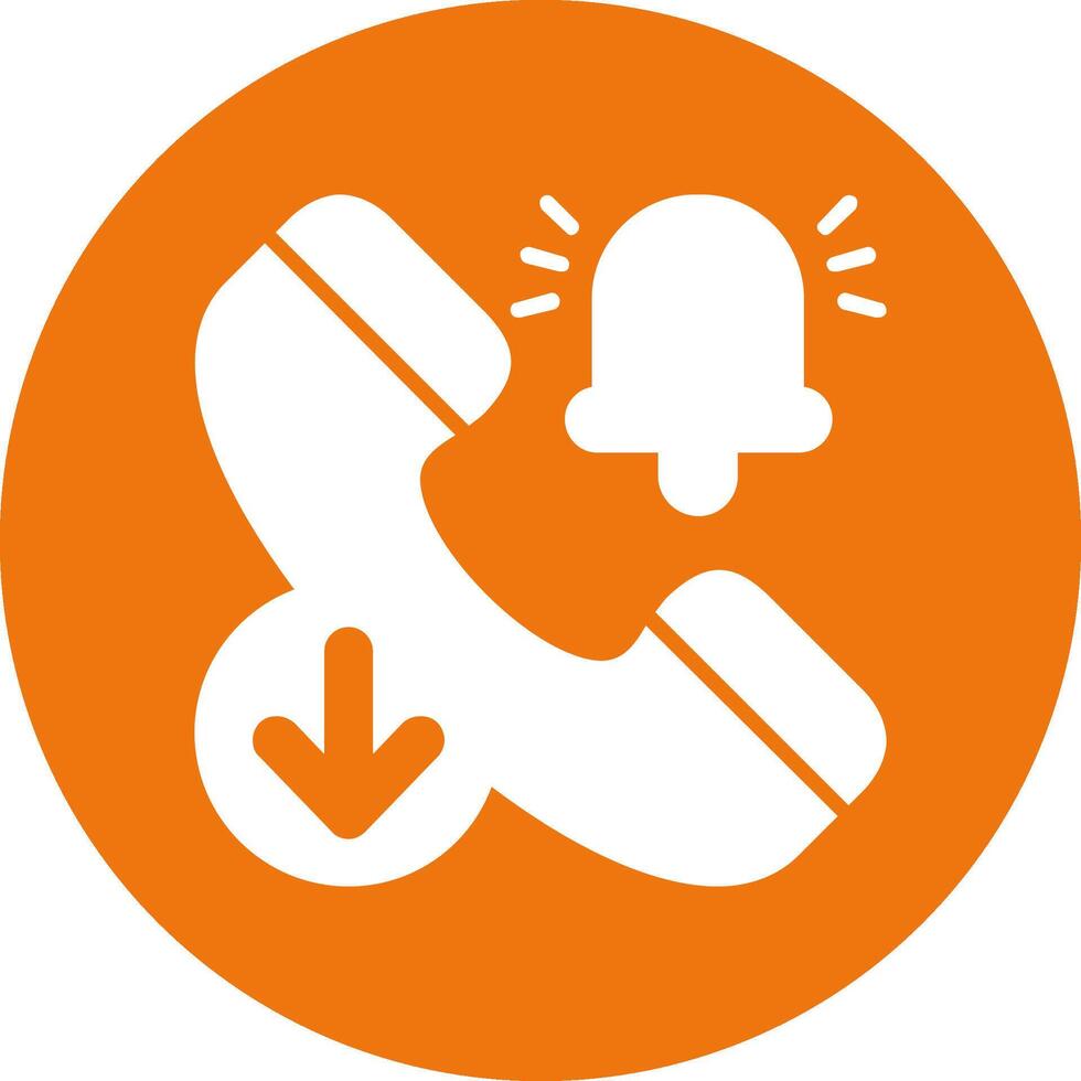 Ringing Solid Circle Style Icon vector