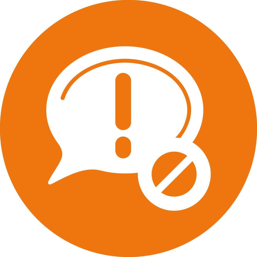 Warning Solid Circle Style Icon vector