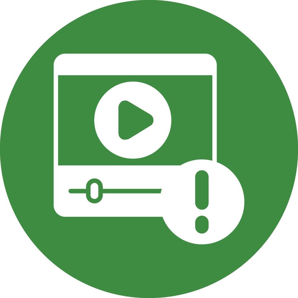 Play Solid Circle Style Icon vector