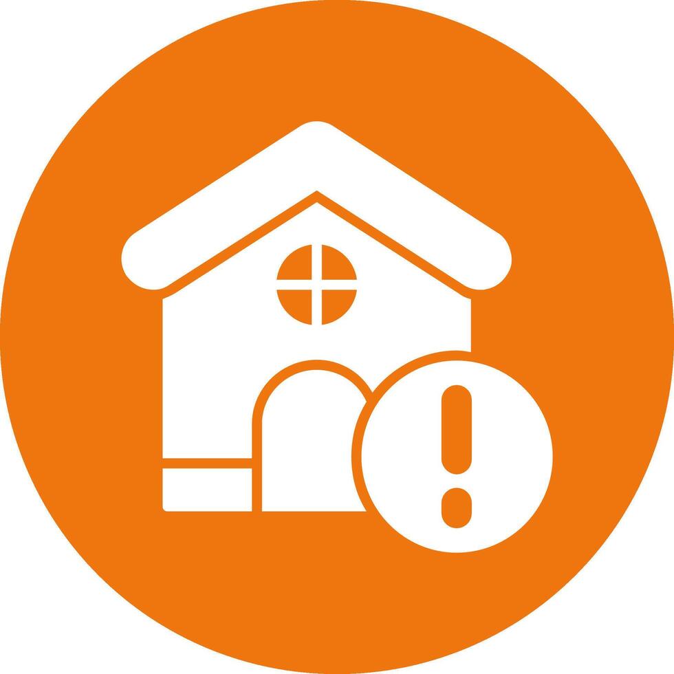 Home Solid Circle Style Icon vector