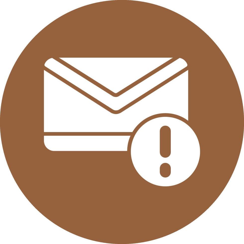 Email Solid Circle Style Icon vector