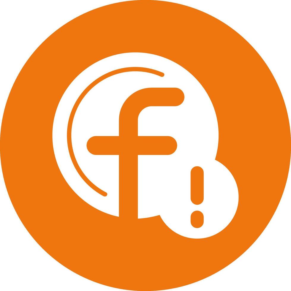 Facebook Solid Circle Style Icon vector