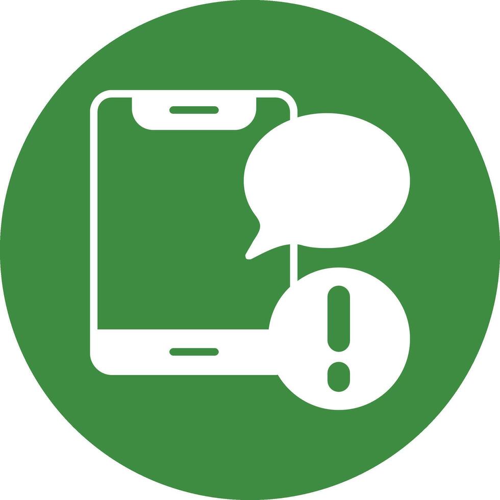 SMS Solid Circle Style Icon vector