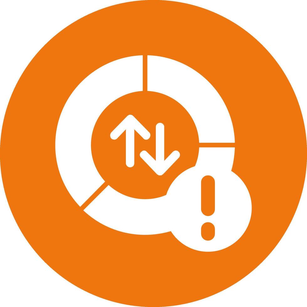 Data usage Solid Circle Style Icon vector