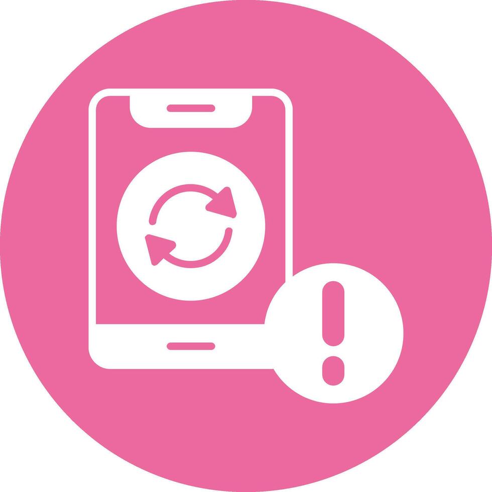 Sync Solid Circle Style Icon vector
