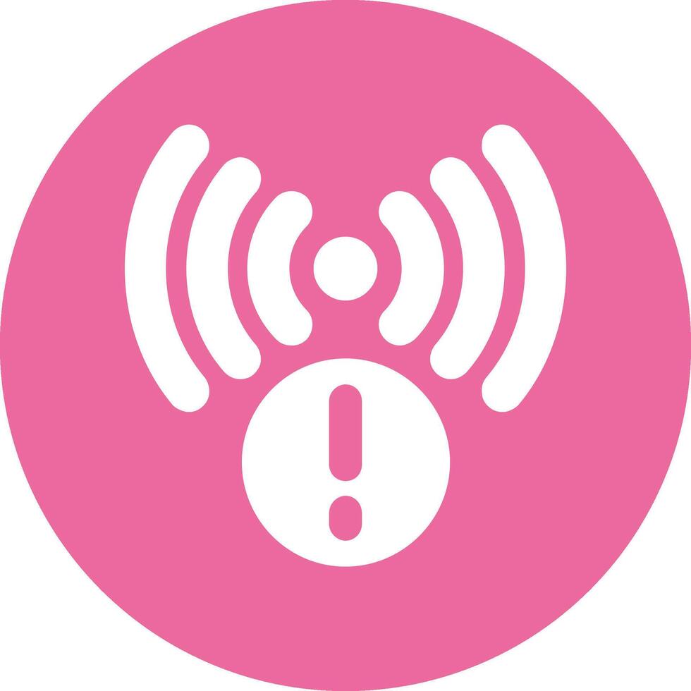 Signal Solid Circle Style Icon vector