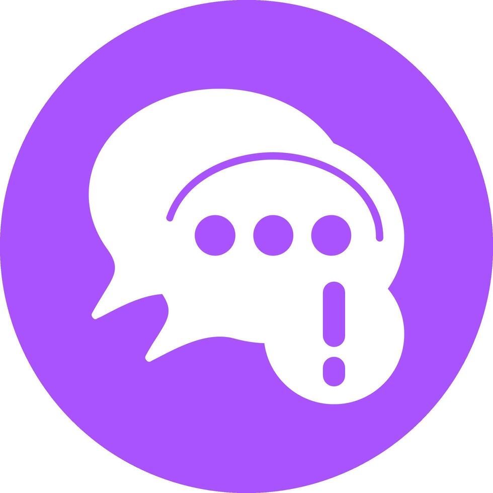 Speech bubble Solid Circle Style Icon vector