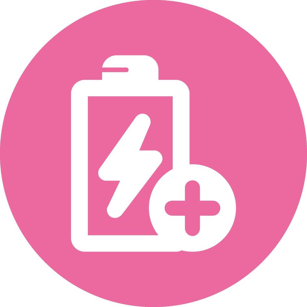 Battery saver Solid Circle Style Icon vector