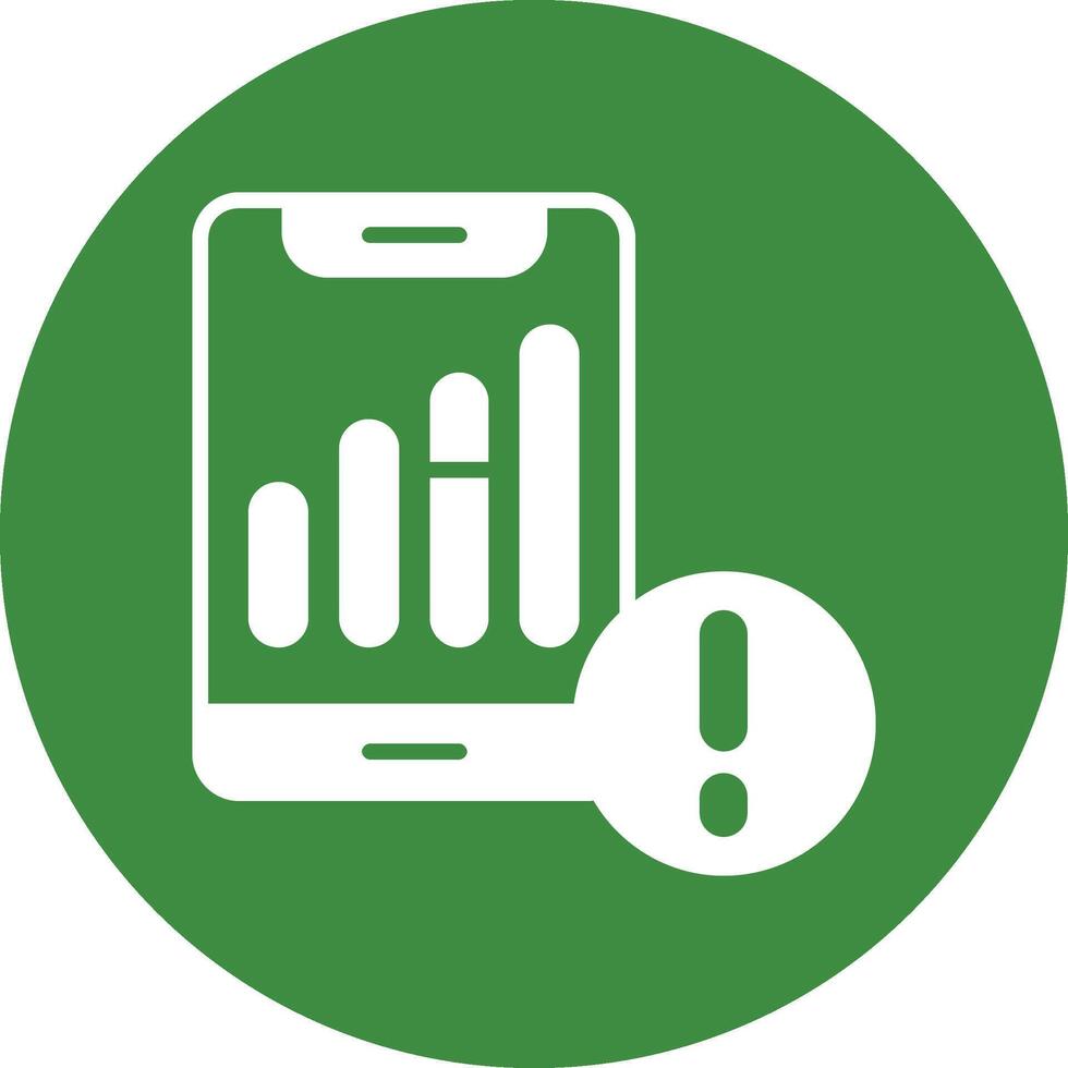 Signal strength Solid Circle Style Icon vector