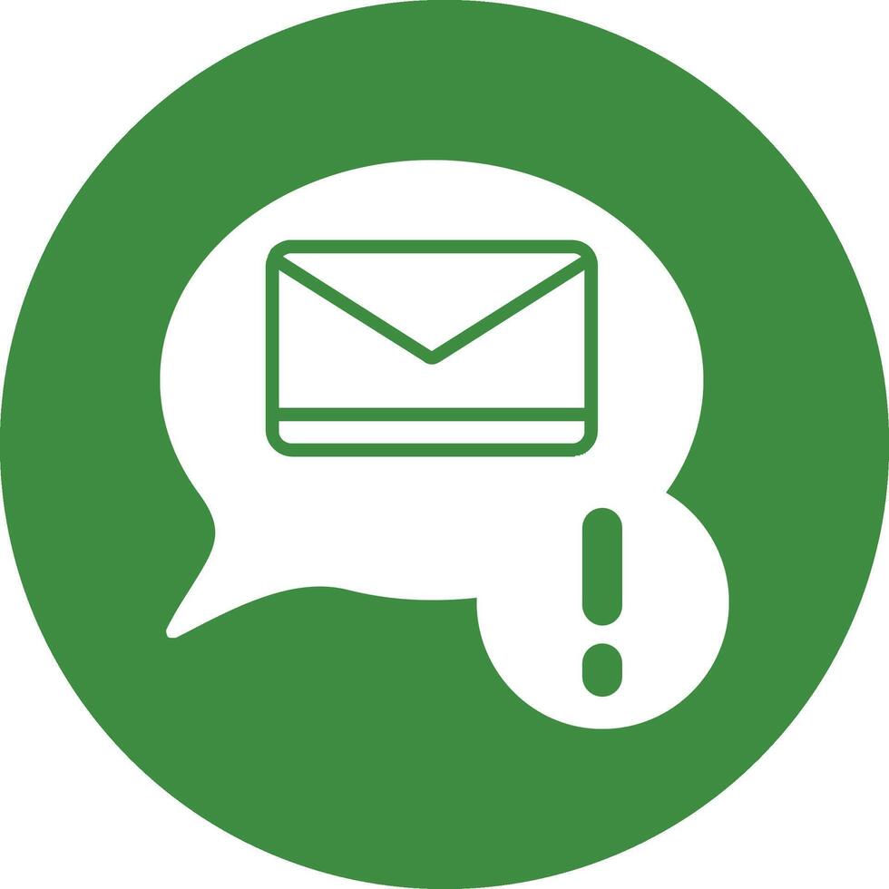 New email Solid Circle Style Icon vector