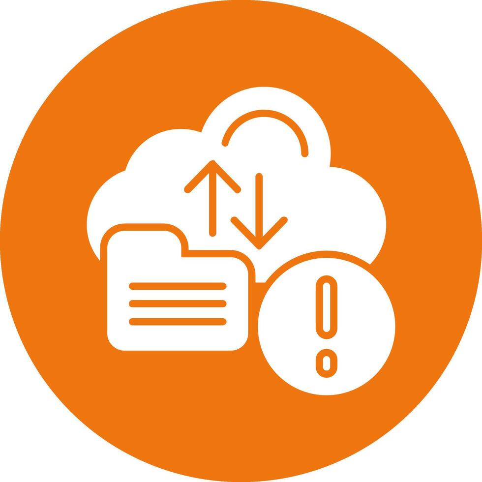 Cloud storage Solid Circle Style Icon vector