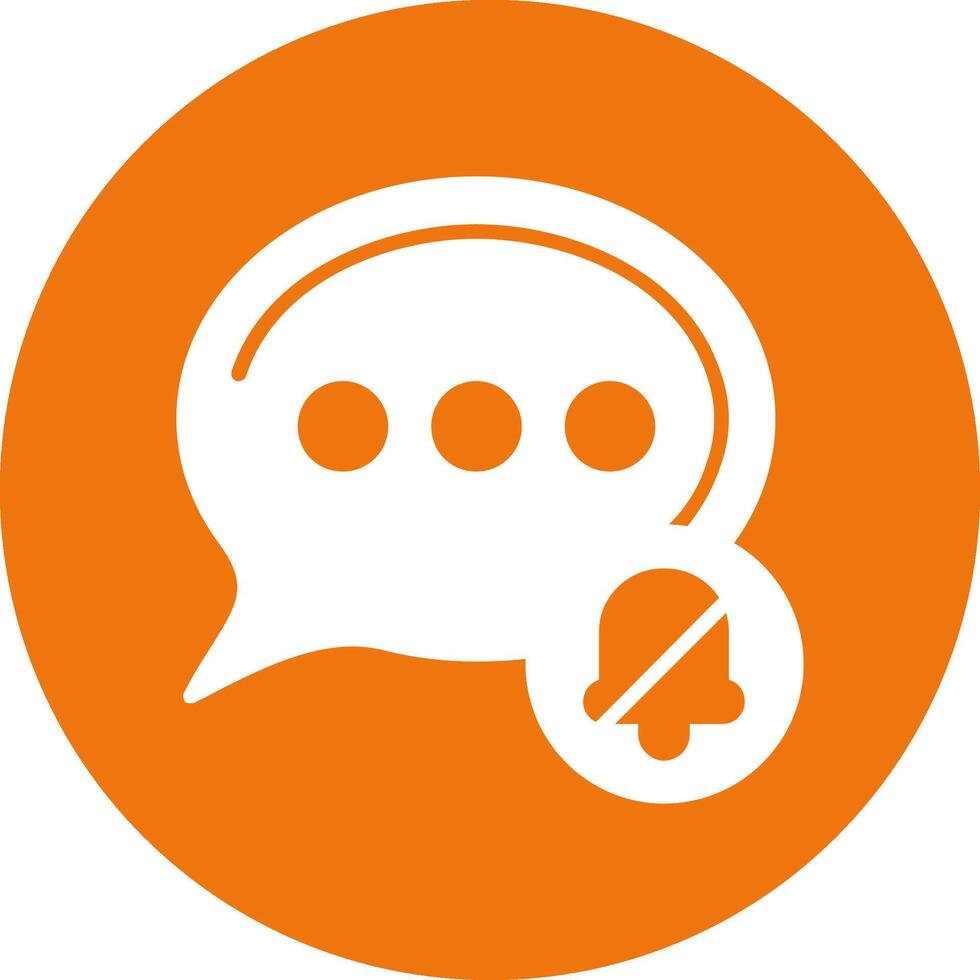 Silent mode Solid Circle Style Icon vector
