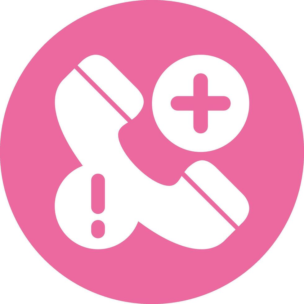 Emergency Solid Circle Style Icon vector