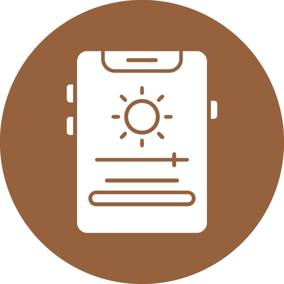 Adaptive brightness Solid Circle Style Icon vector