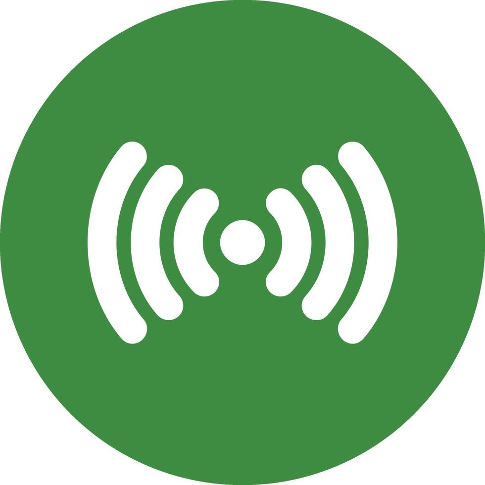 Signal Solid Circle Style Icon vector