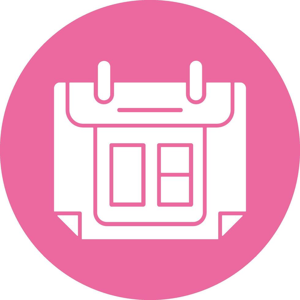 Calendar event Solid Circle Style Icon vector