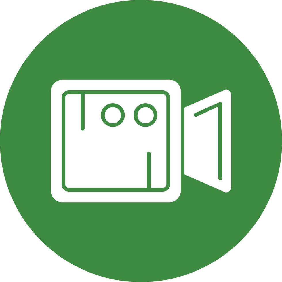 Camera Solid Circle Style Icon vector