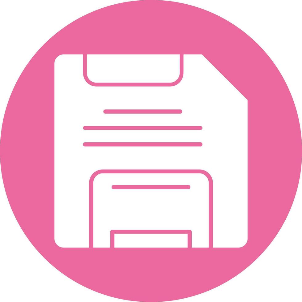 Save Solid Circle Style Icon vector