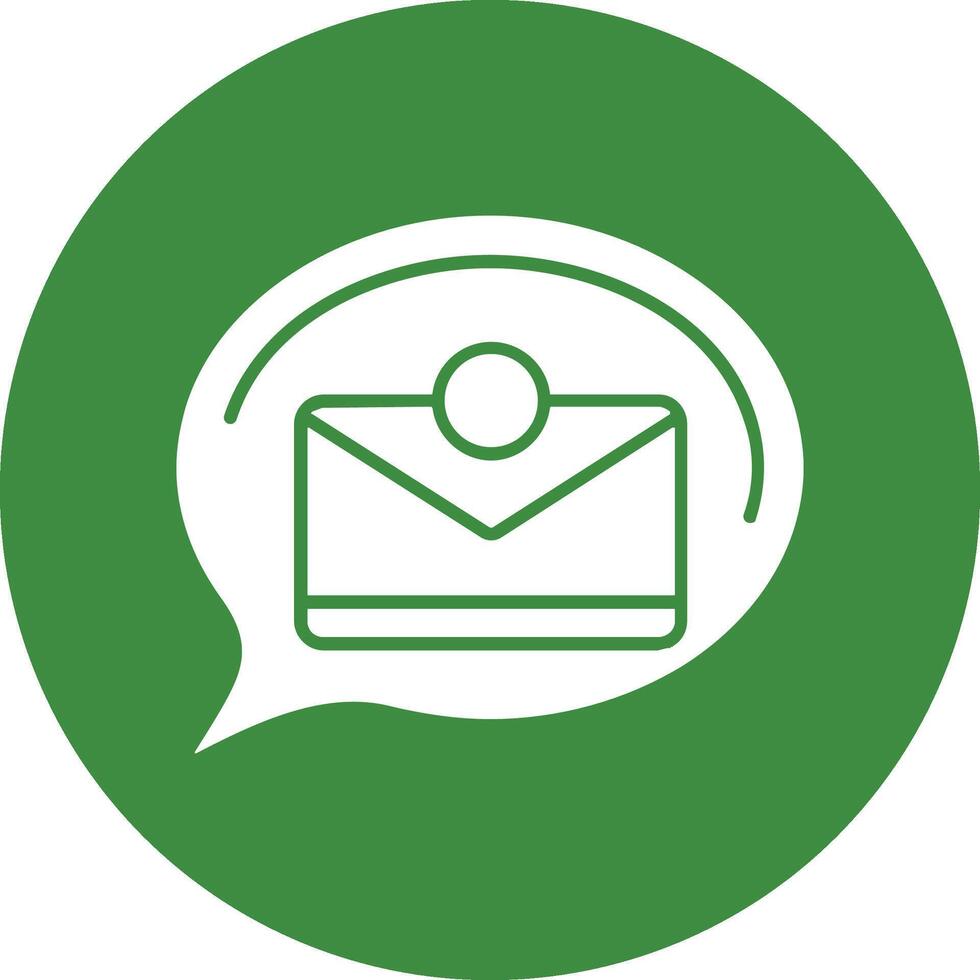 New email Solid Circle Style Icon vector