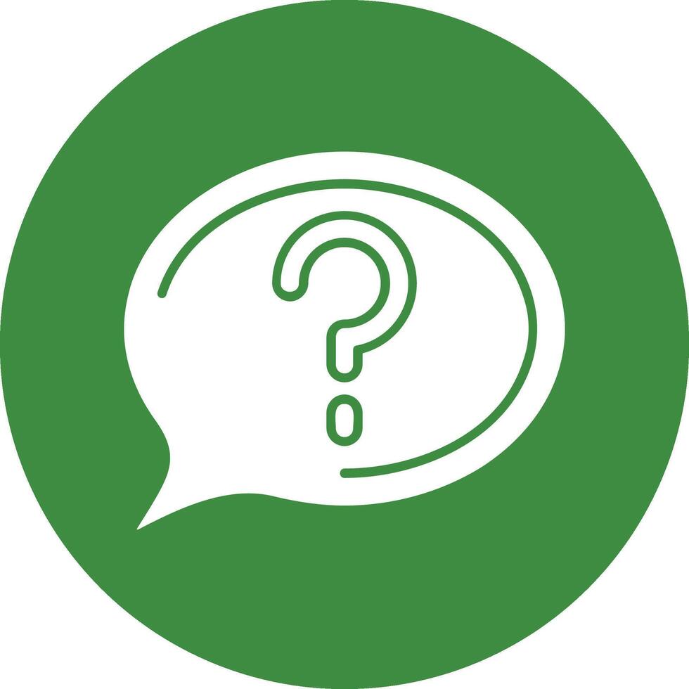 Question mark Solid Circle Style Icon vector