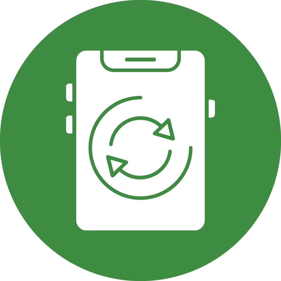 Sync Solid Circle Style Icon vector