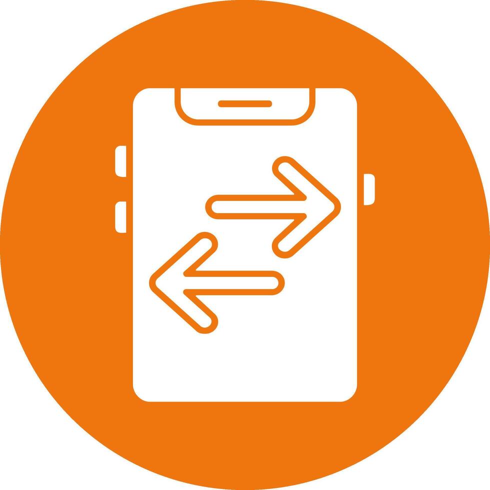 Transfer Solid Circle Style Icon vector