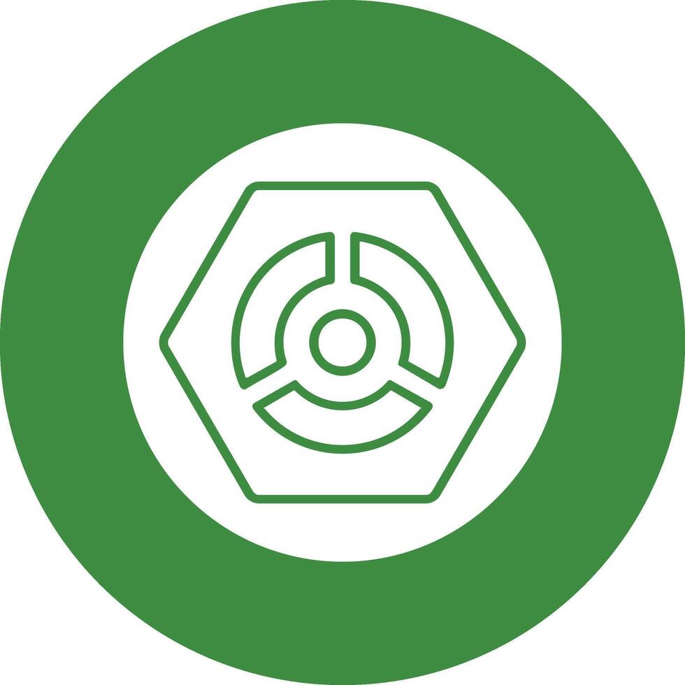 Toolbox Solid Circle Style Icon vector