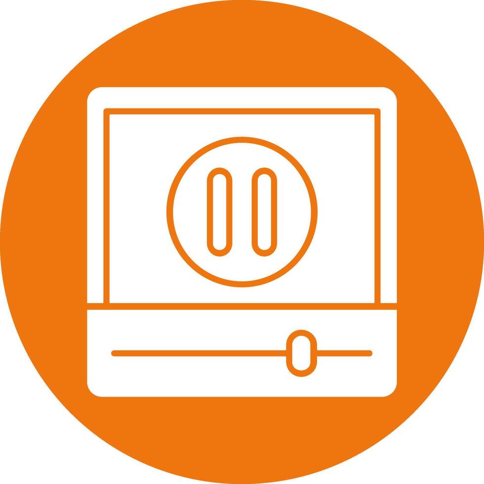 Pause Solid Circle Style Icon vector