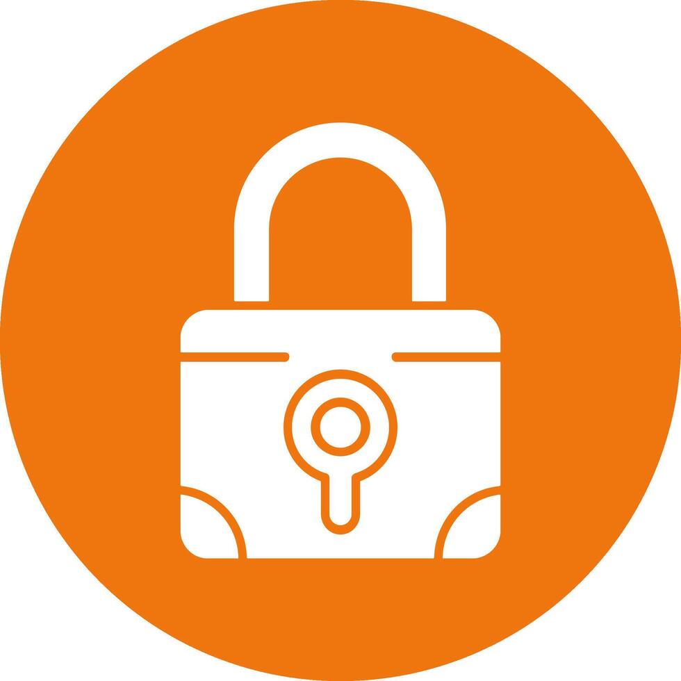 Lock Solid Circle Style Icon vector