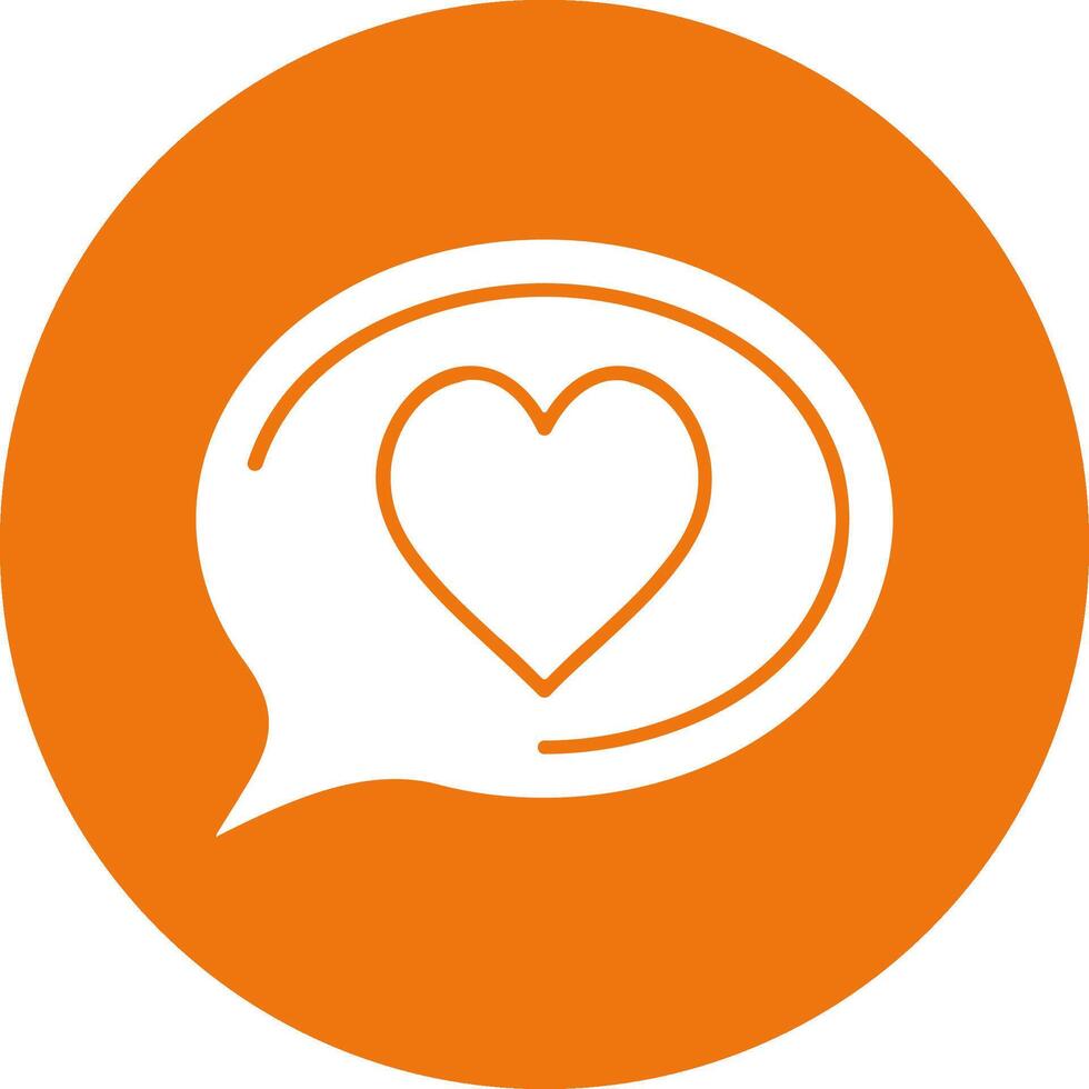 Heart Solid Circle Style Icon vector