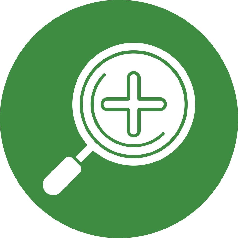 Zoom in Solid Circle Style Icon vector
