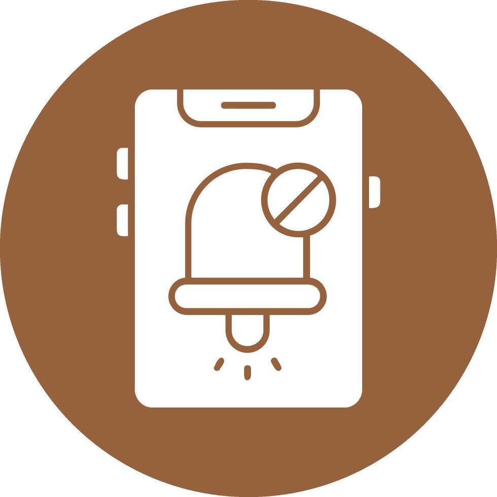 Notifications off Solid Circle Style Icon vector