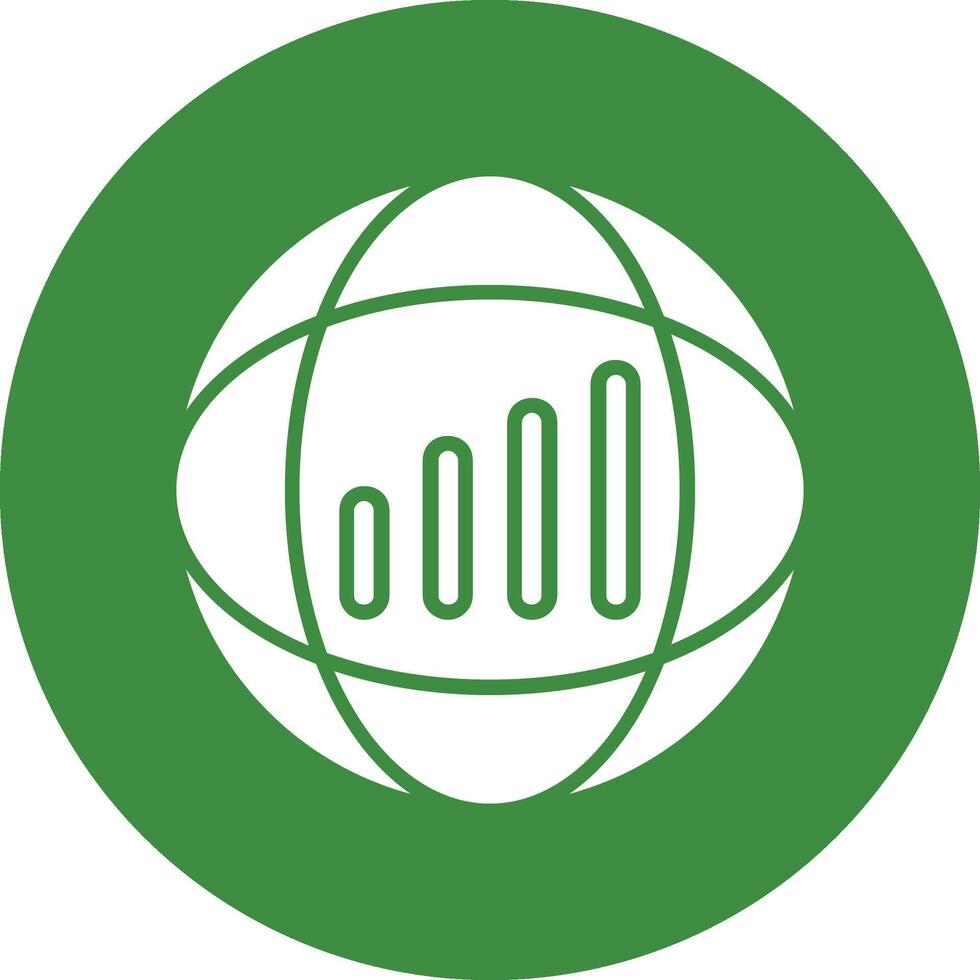 Signal strength Solid Circle Style Icon vector