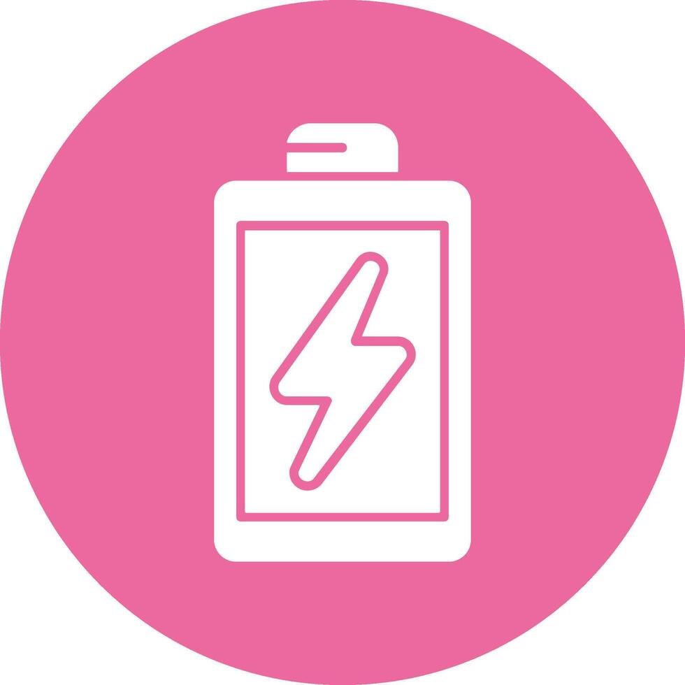 Battery saver Solid Circle Style Icon vector