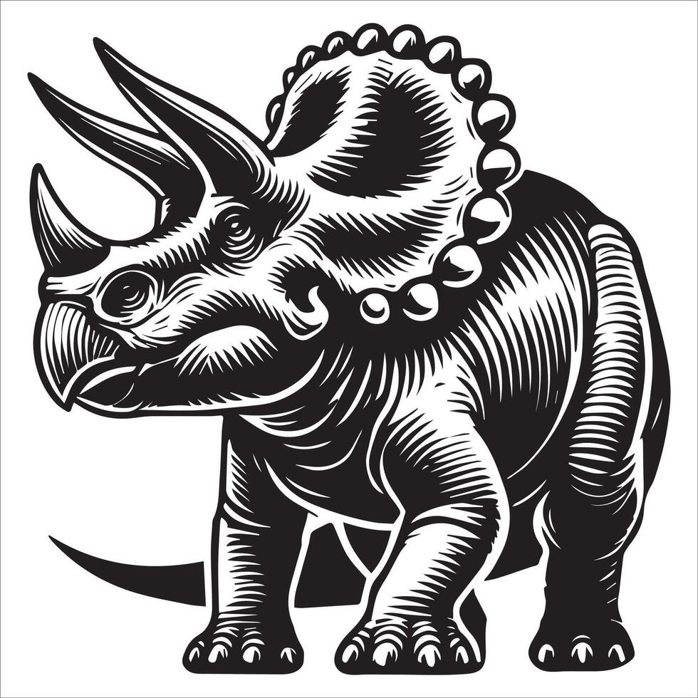 Silhouette of Stegosaurus with Heavy Spines vector