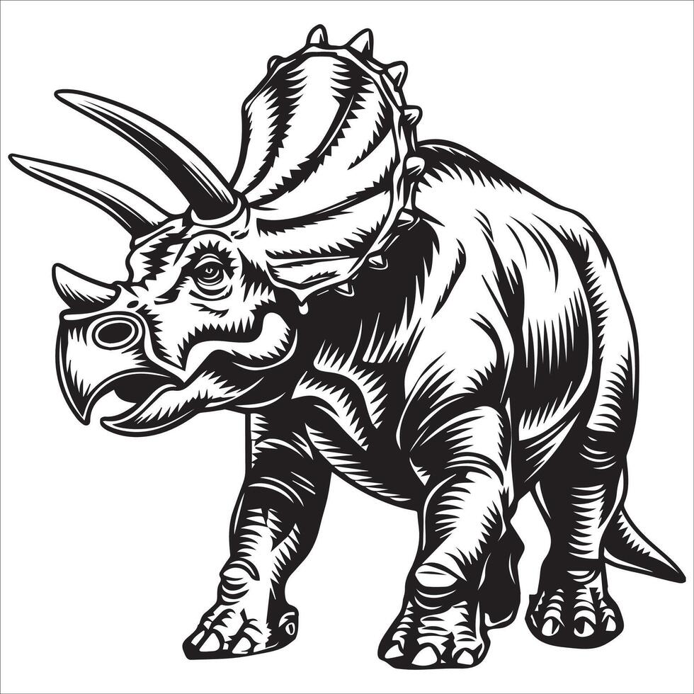 Iconic Stegosaurus with Large Back Spines vector