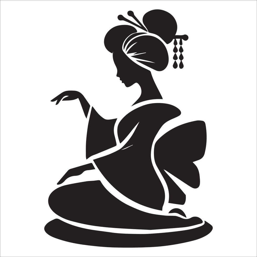 a woman in a dress with an angel on the back vector