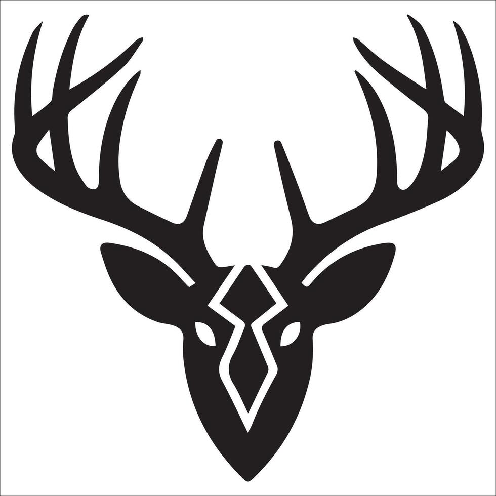 Ornamental Deer Antlers with Abstract Patterns vector