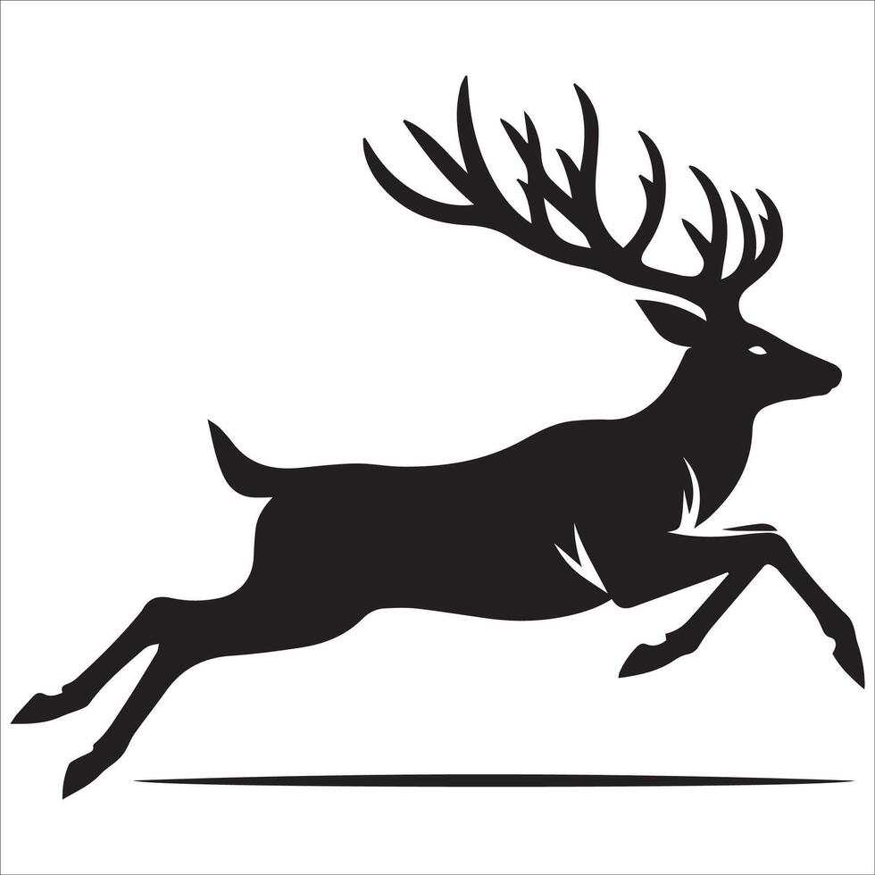 Floral Heart with Antlers Illustration vector