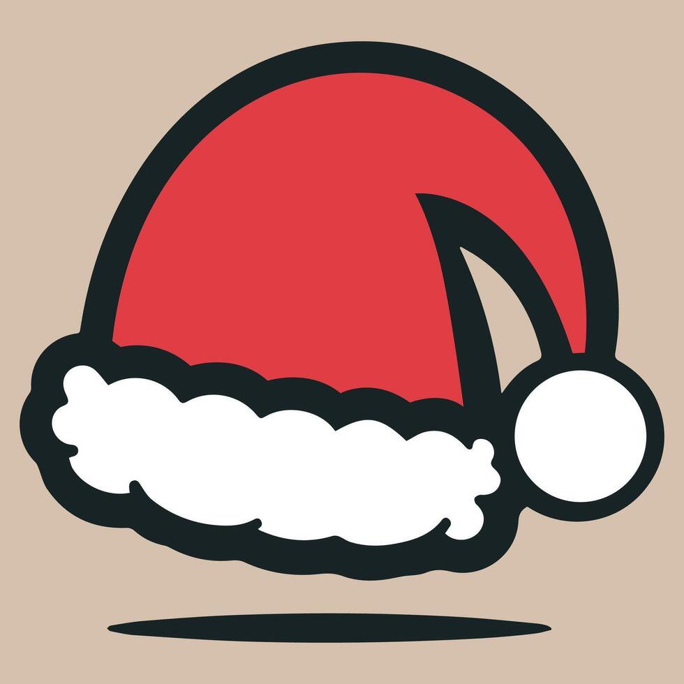 Winter Christmas Cap with Snowflakes vector