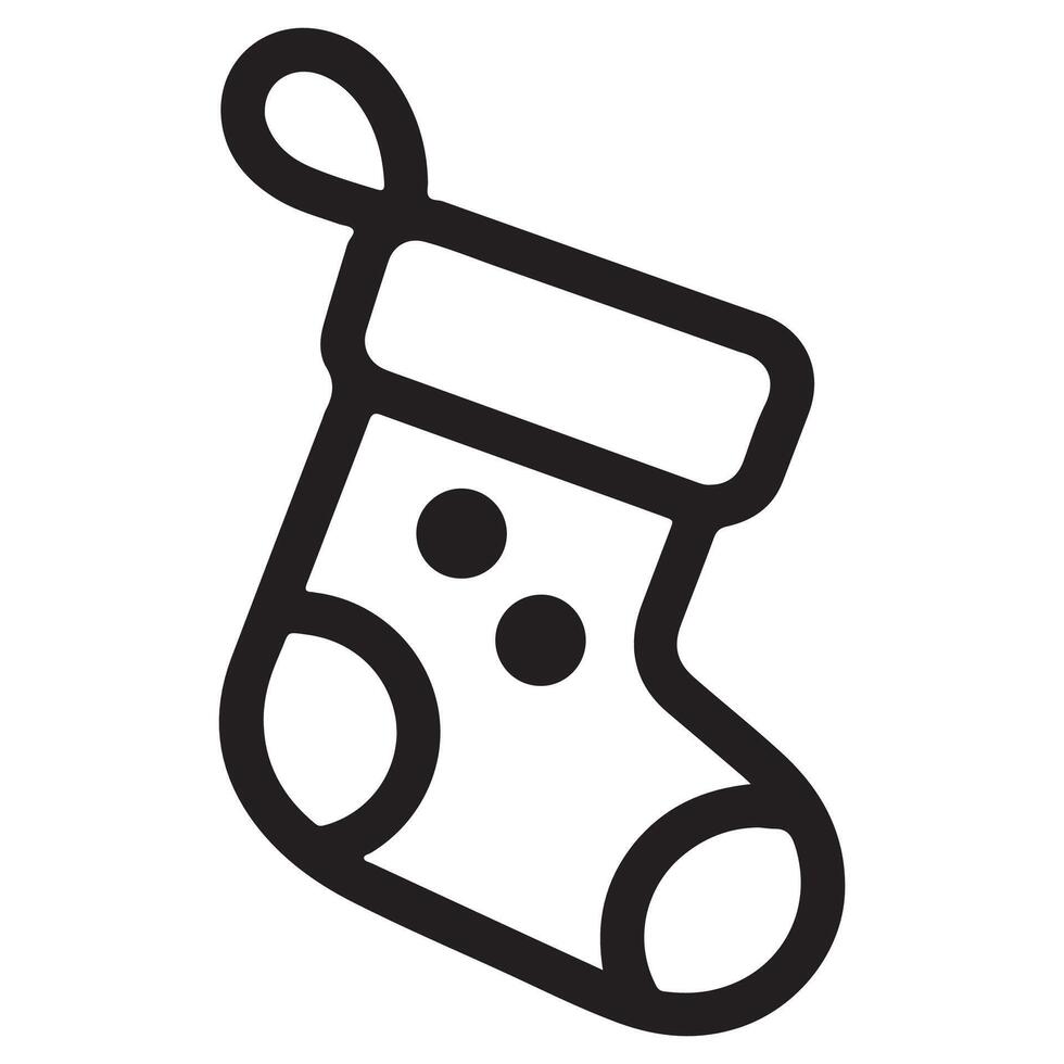 Christmas Stocking Line Art vector