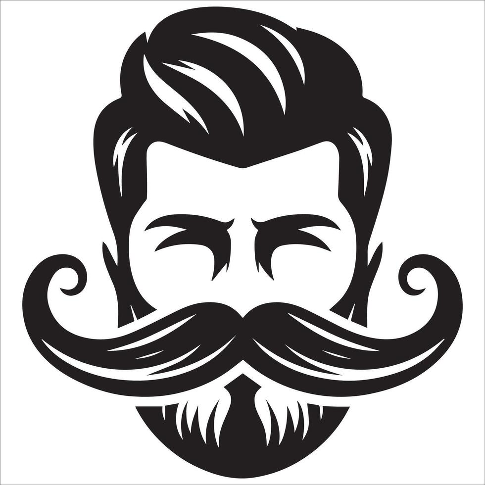 Horseshoe Mustache design vector