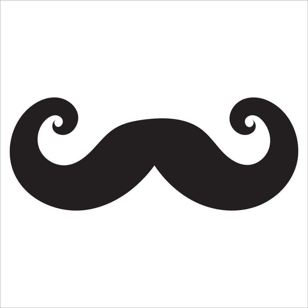 Perfectly Groomed Mustache Graphic vector