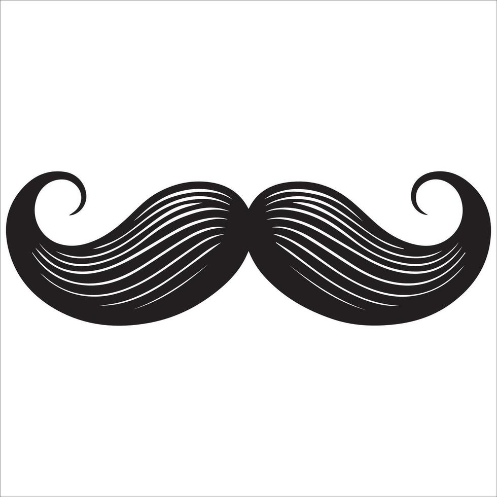 Bold and Sharp Mustache vector