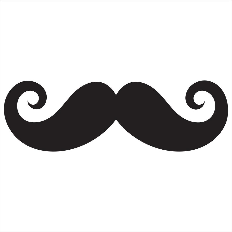 Geometric Mustache Line Art vector