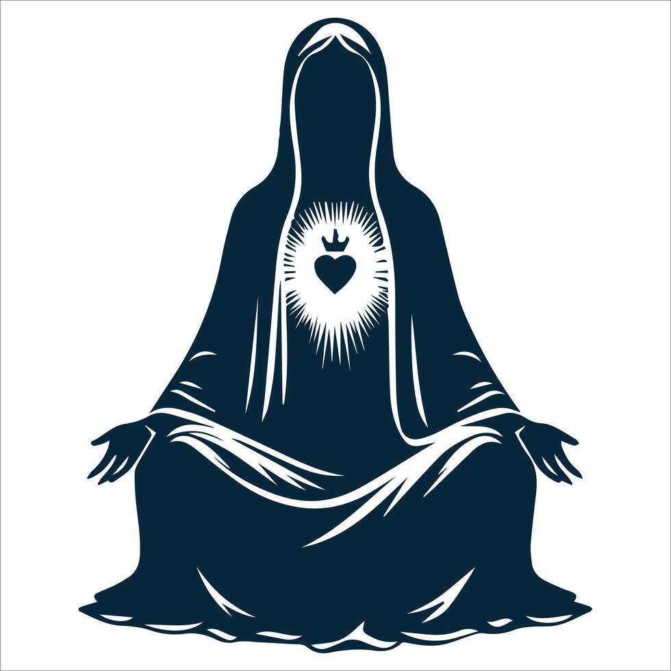 Elegant Annunciation Pose Illustration vector