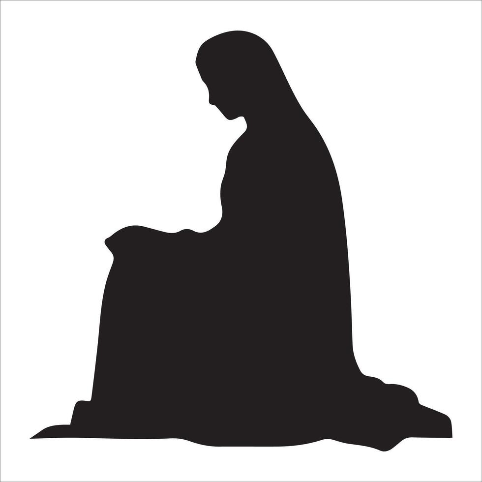 Holy Virgin Mary with Outstretched Arms vector