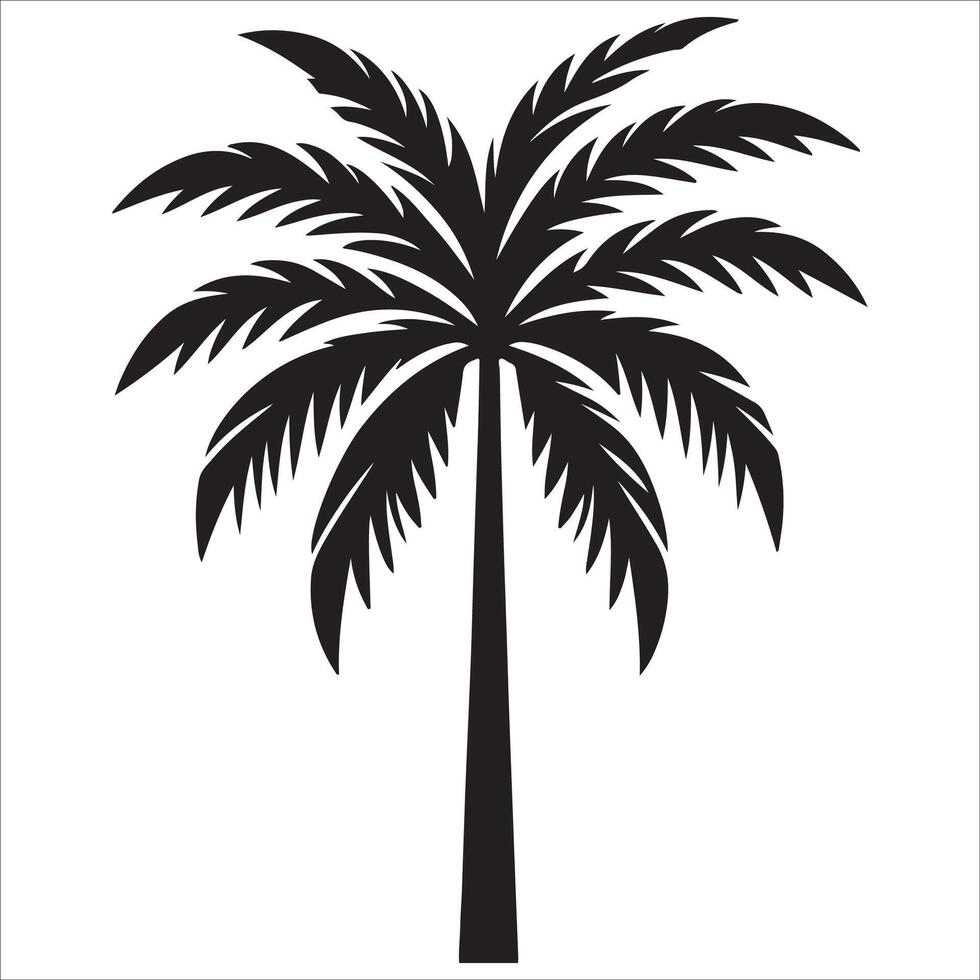 Artistic Palm Tree with Bright Colors vector