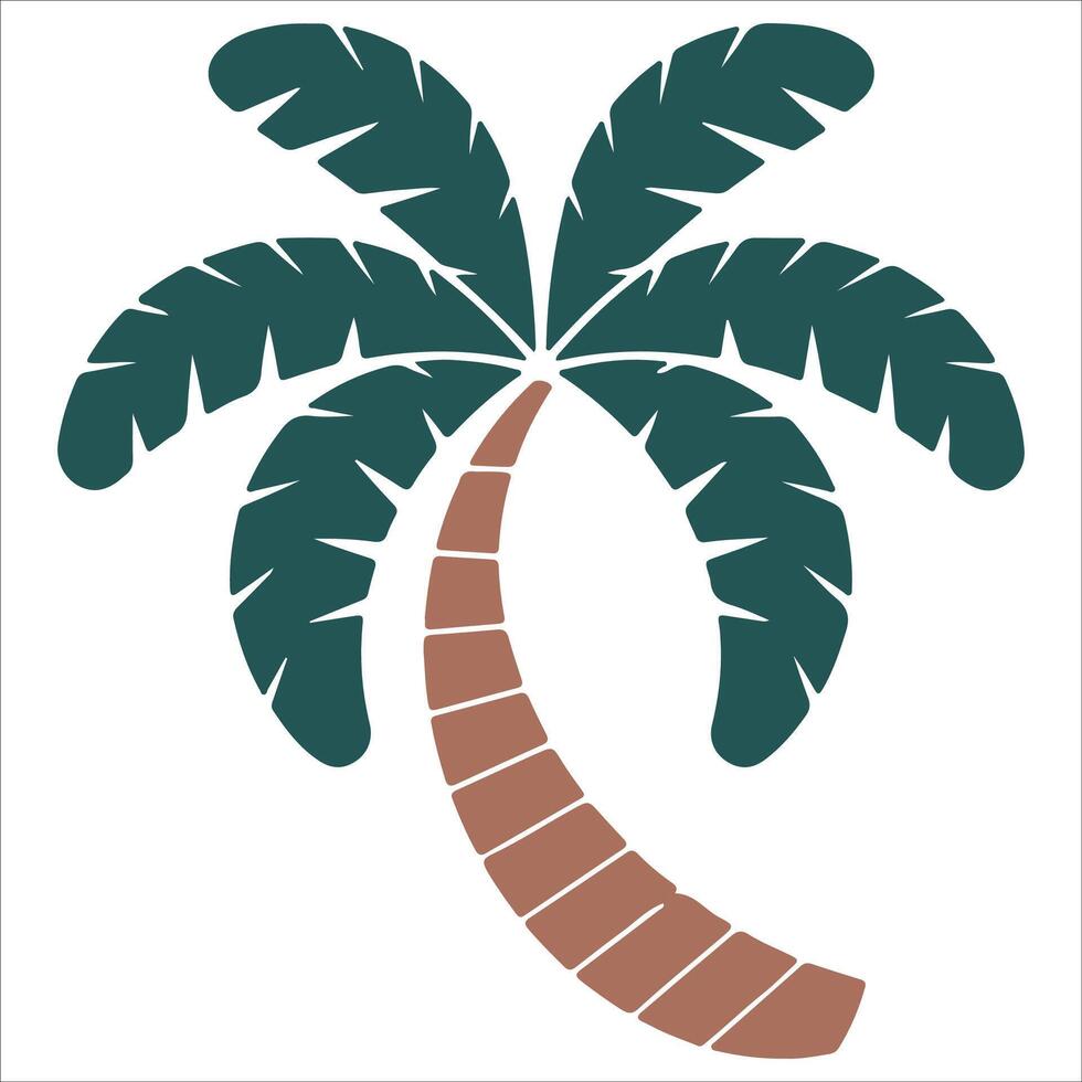 Abstract Palm Tree Silhouette Illustration vector